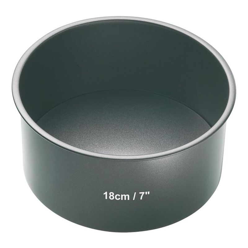 Bakemaster Loose Base Round Cake Pan 18x8cm image number 0